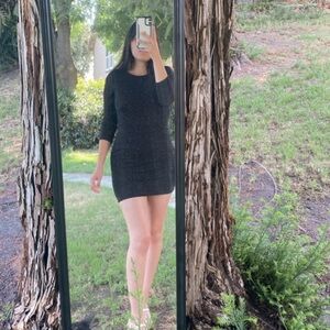 windsor black mini dress